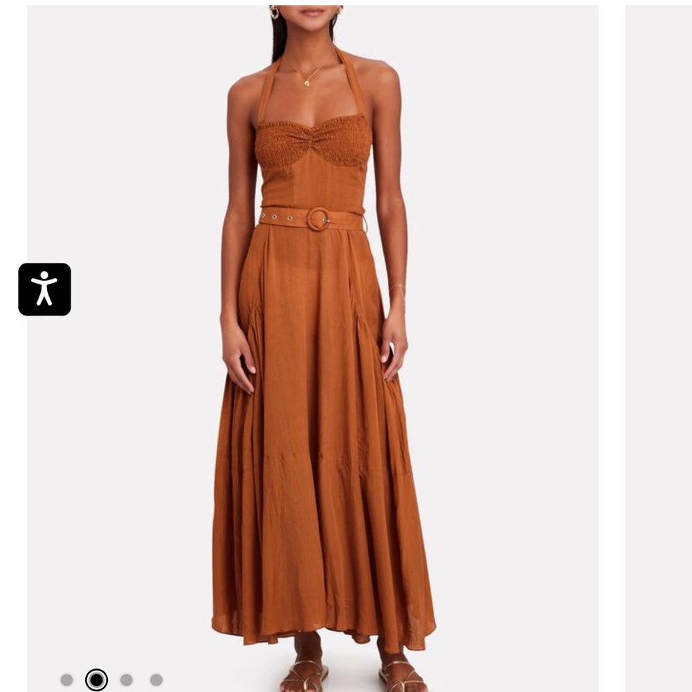 NWT SWF Belted Halter Maxi Dress Small - Picture 2 of 7